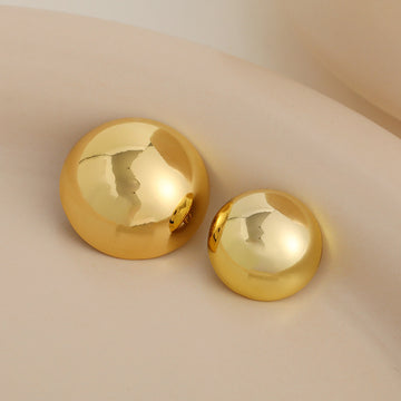 12-20mm Glossy Golden High-Foot Mushroom Metal Button 10pcs - Lots of Buttons