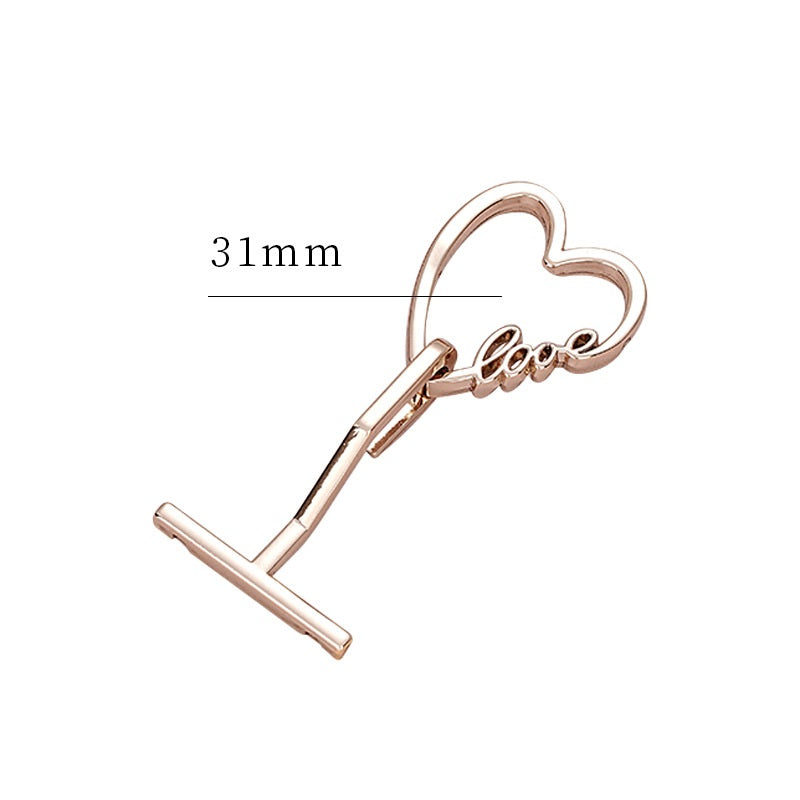 Heart-Shaped Metal Hook Buckle 3pcs - Lots of Buttons