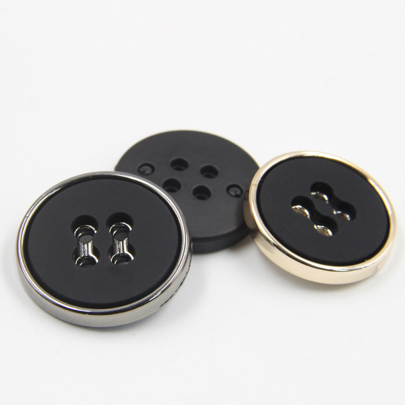 12.5-30mm Round Four-Hole Black White Plastic Buttons Gun Edge 100pcs - Lots of Buttons