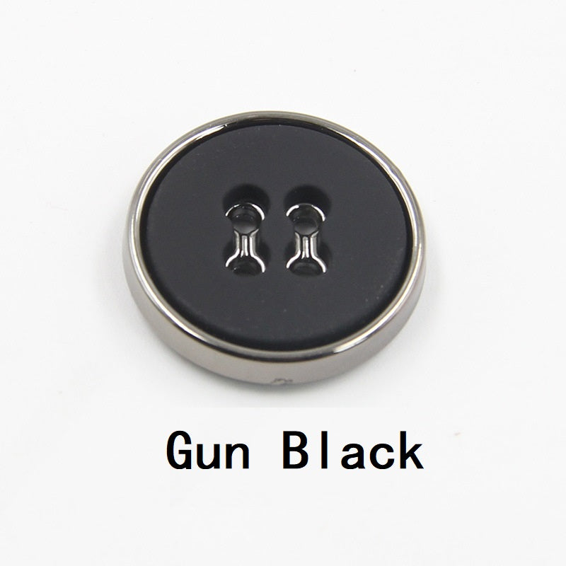 12.5-30mm Round Four-Hole Black White Plastic Buttons Gun Edge 100pcs - Lots of Buttons