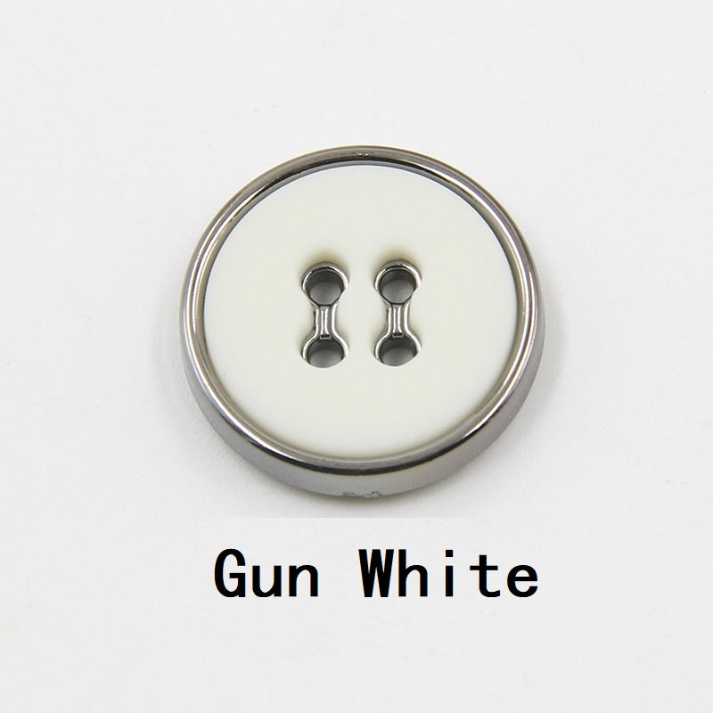 12.5-30mm Round Four-Hole Black White Plastic Buttons Gun Edge 100pcs - Lots of Buttons
