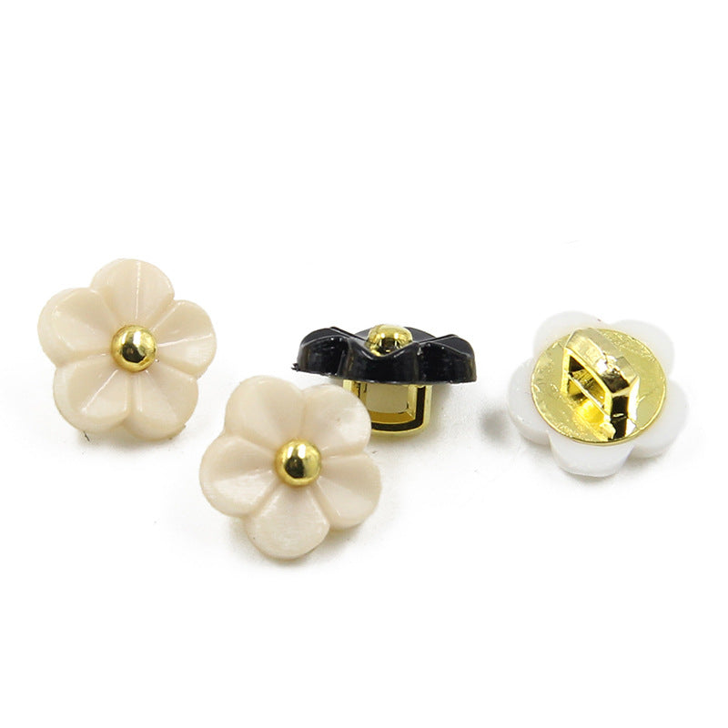 11mm Flower Resin Shank Shirt Decorative Buttons 80 Pack - Lots of Buttons