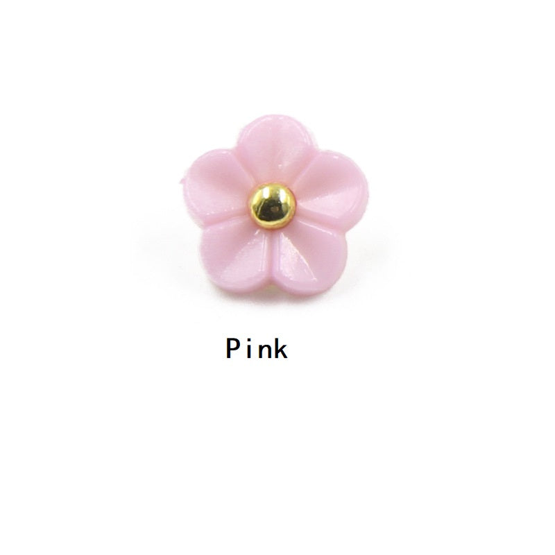 11mm Flower Resin Shank Shirt Decorative Buttons 80 Pack - Lots of Buttons