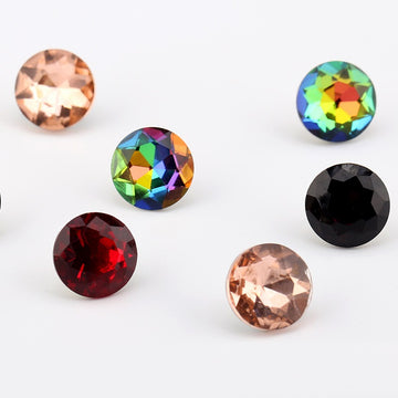 10-12mm Kristallklara Glasknappar Mångfacetterade 10st