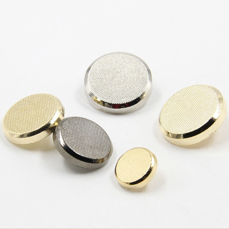 12-28mm Gold Silver Gunmetal Metal Coat Buttons 75 Pack