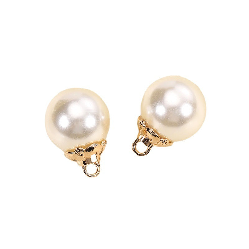 9-16mm White Pearl Metal Base Buttons for Women's Shirts 30 Pack - Lots of Buttons