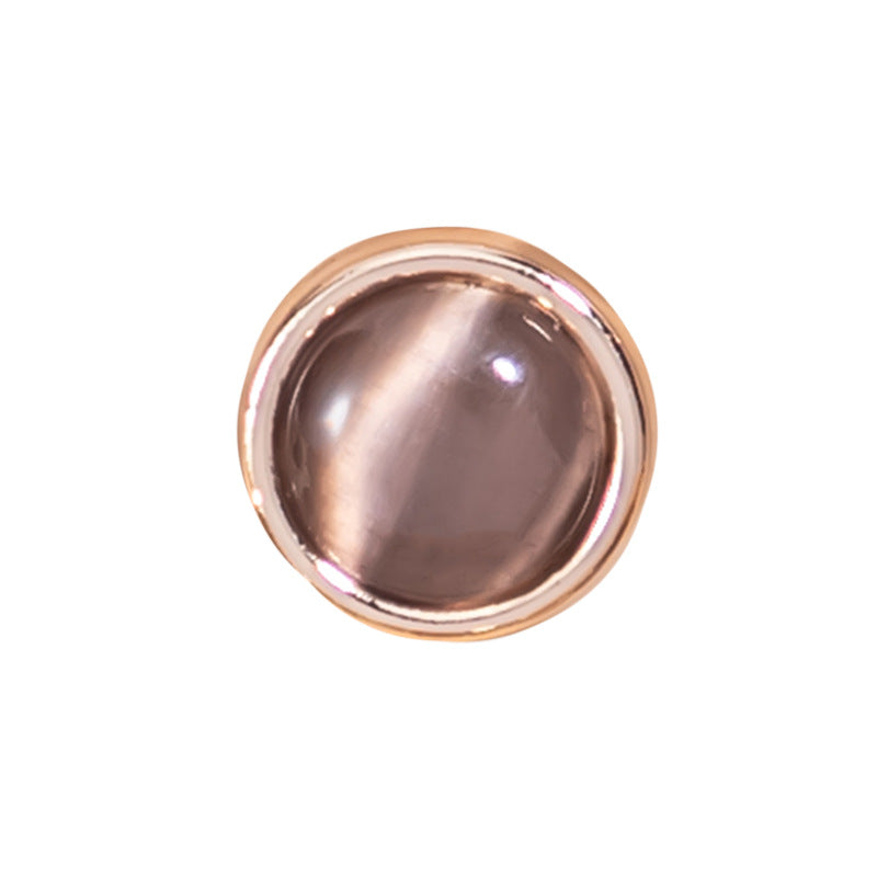 16L Natural Cat's Eye Stone Pearlescent Metal Shirt Buttons 45 Pack - Lots of Buttons