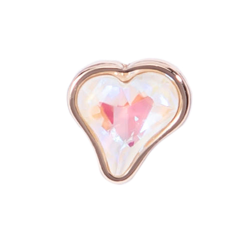 10mm Crystal Heart-Shaped Metal Buttons for Women's Clothing 20pcs - Lots of Buttons