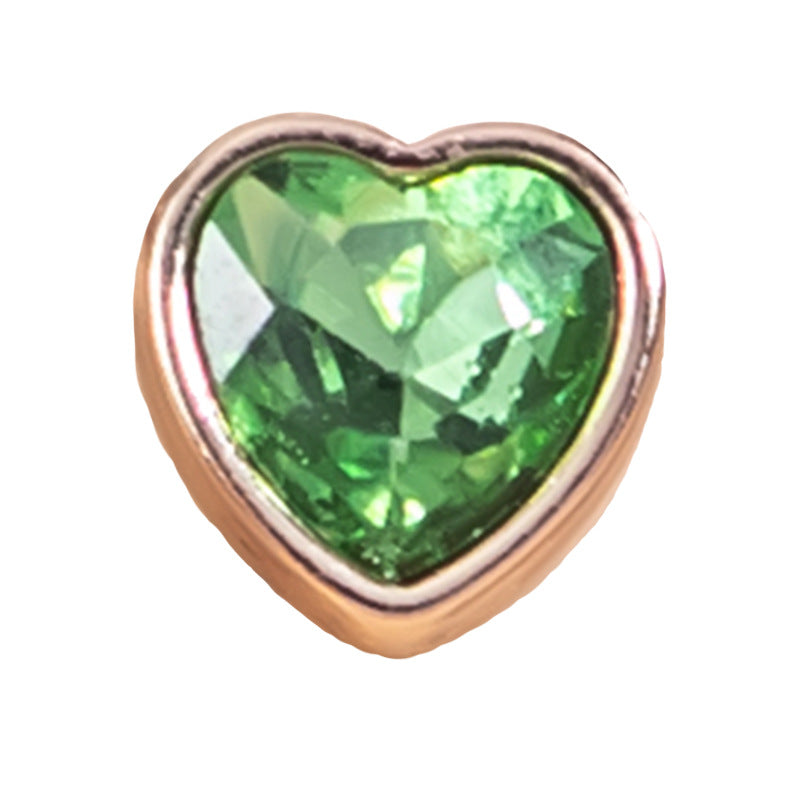 10mm Heart-Shaped Crystal Glass and Metal Shirt Buttons 35 Pack - Lots of Buttons