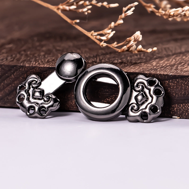 Traditional Chinese Metal Clasp Button Fastener for Hanfu Cheongsam 20 Pack - Lots of Buttons
