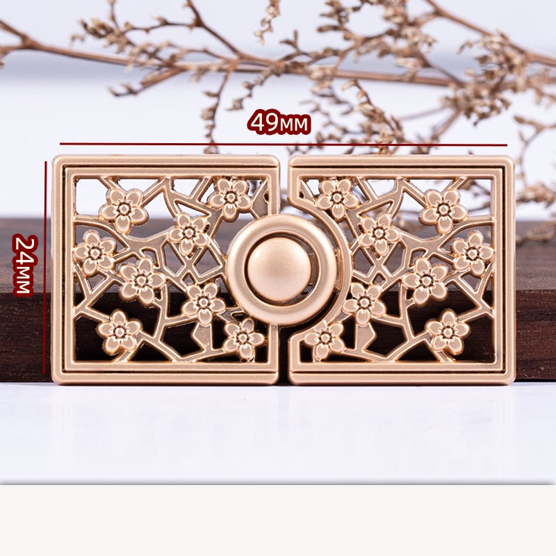 Chinese Plum Blossom Metal Buckle Buttons Brooch 10pcs - Lots of Buttons