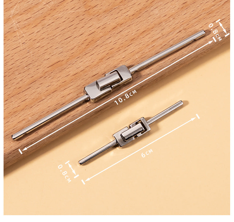 Chinese Style Hand-Sewn Hanfu Standing Collar Metal Lock Pair Buckle 10pcs - Lots of Buttons