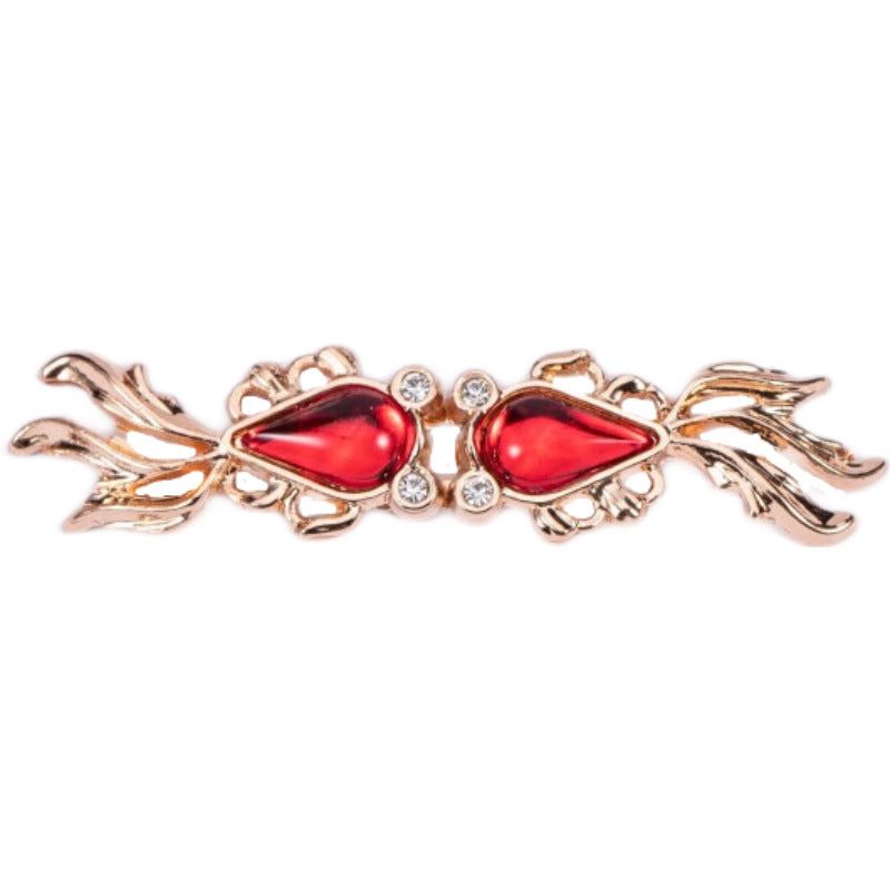 Goldfish-Shaped Cheongsam Frog Closure Metal Chinese Knot Button 12 Pack - Lots of Buttons