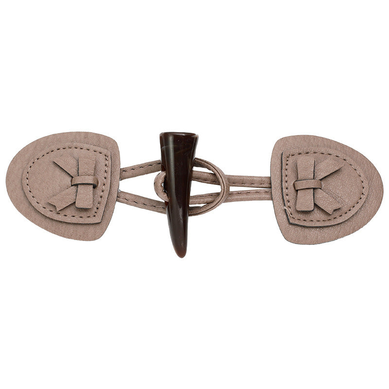 Leather and Resin Horn Buttons - Women's Coat Fasteners 12 Pack 