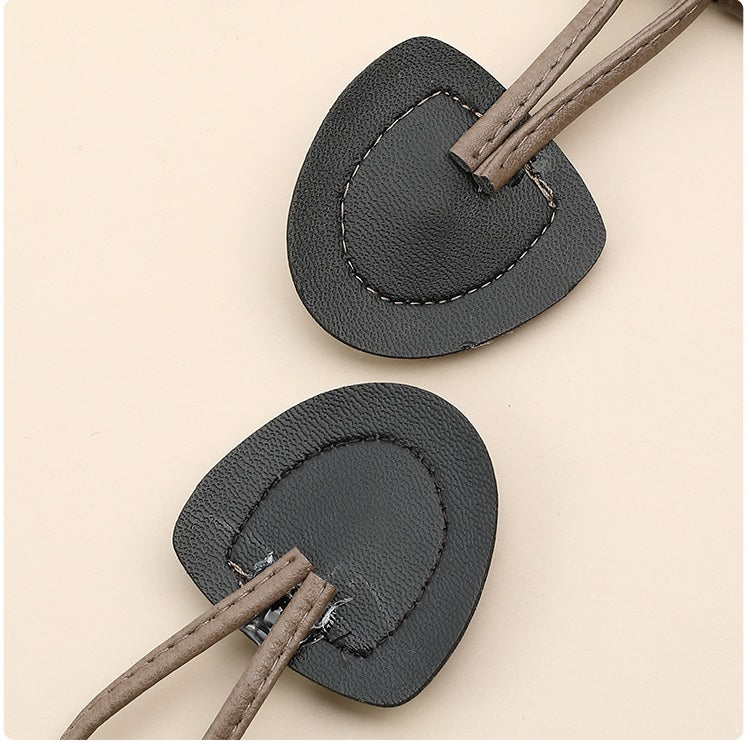 Leather and Resin Horn Buttons - Women's Coat Fasteners 12 Pack 