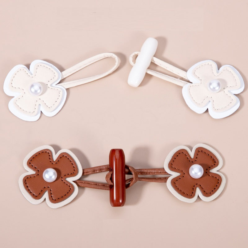 Resin Horn Toggle Retro Heart-Shaped Genuine Leather Button 12 Pack - Lots of Buttons