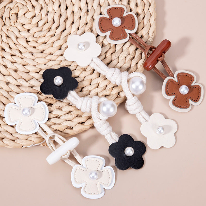 Resin Horn Toggle Retro Heart-Shaped Genuine Leather Button 12 Pack - Lots of Buttons