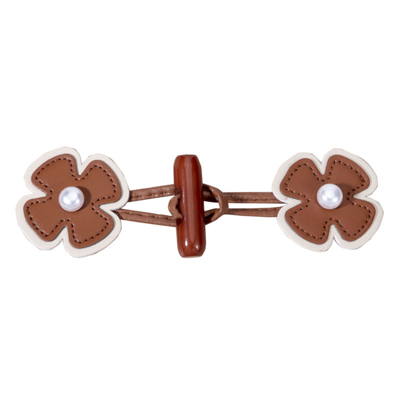 Resin Horn Toggle Retro Heart-Shaped Genuine Leather Button 12 Pack - Lots of Buttons