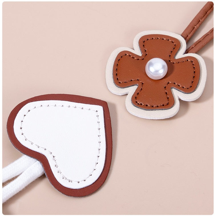 Resin Horn Toggle Retro Heart-Shaped Genuine Leather Button 12 Pack - Lots of Buttons