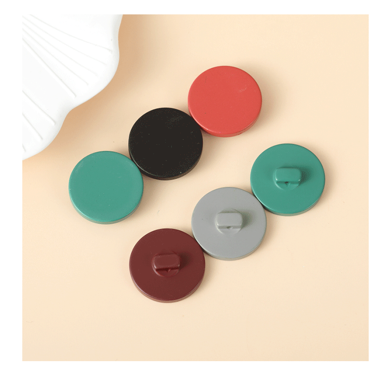 15-30mm Round Flat Resin Buttons with Shank 50 Pack( in 10 Colors ) - Lots of Buttons