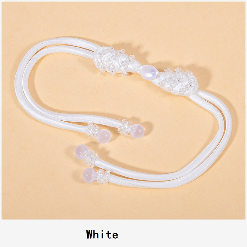 39cm Long-Tailed Pipa Crystal Whip Chinese Knot Button 4pcs - Lots of Buttons