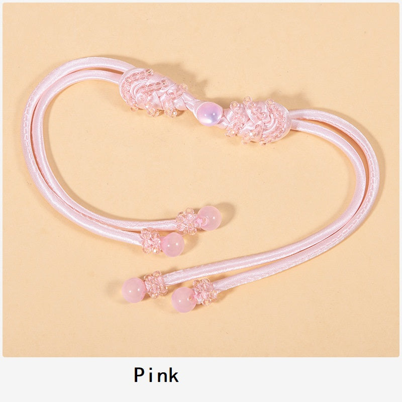 39cm Long-Tailed Pipa Crystal Whip Chinese Knot Button 4pcs - Lots of Buttons