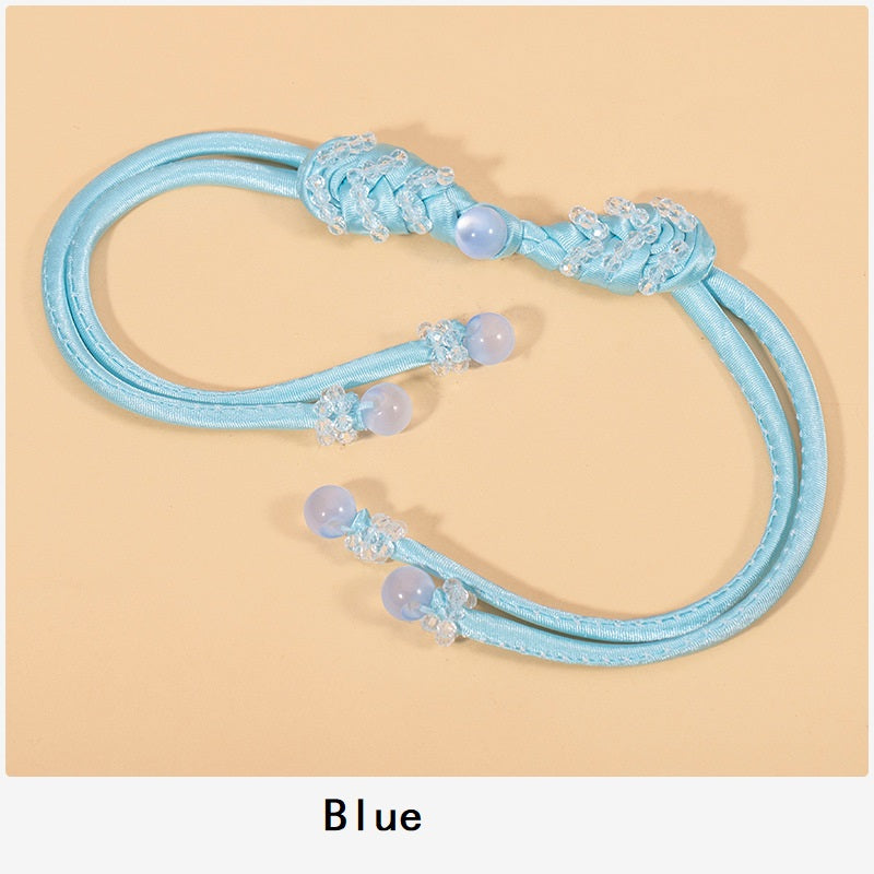 39cm Long-Tailed Pipa Crystal Whip Chinese Knot Button 4pcs - Lots of Buttons