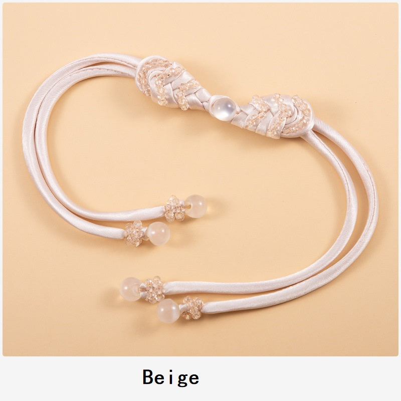39cm Long-Tailed Pipa Crystal Whip Chinese Knot Button 4pcs - Lots of Buttons