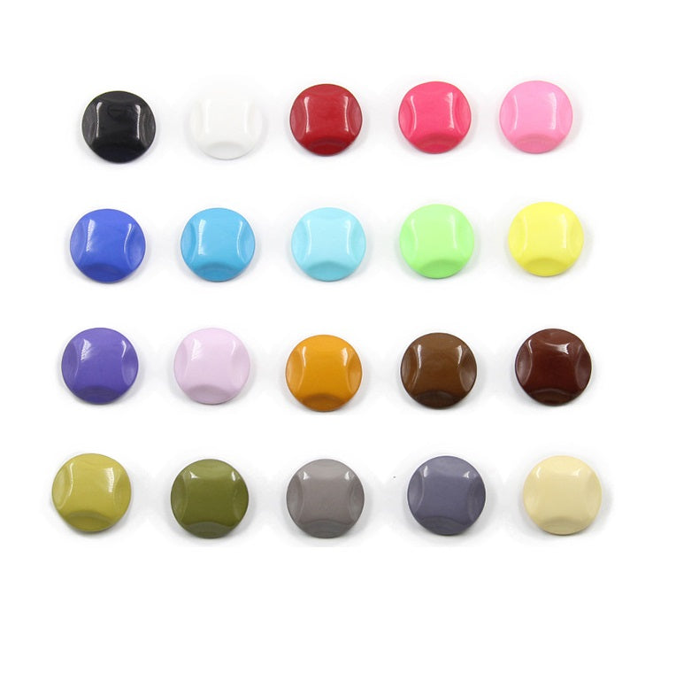 18-30mm 20 Colorful Round Resin Shank Buttons 100 Pack - Lots of Buttons
