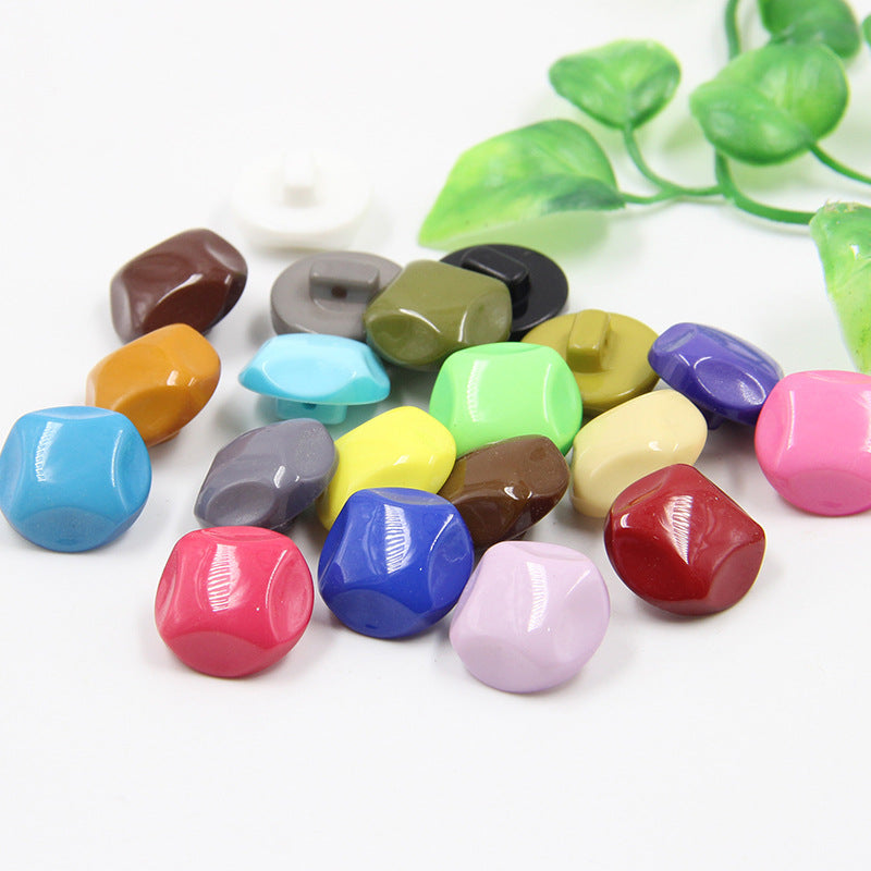 18-30mm 20 Colorful Round Resin Shank Buttons 100 Pack - Lots of Buttons