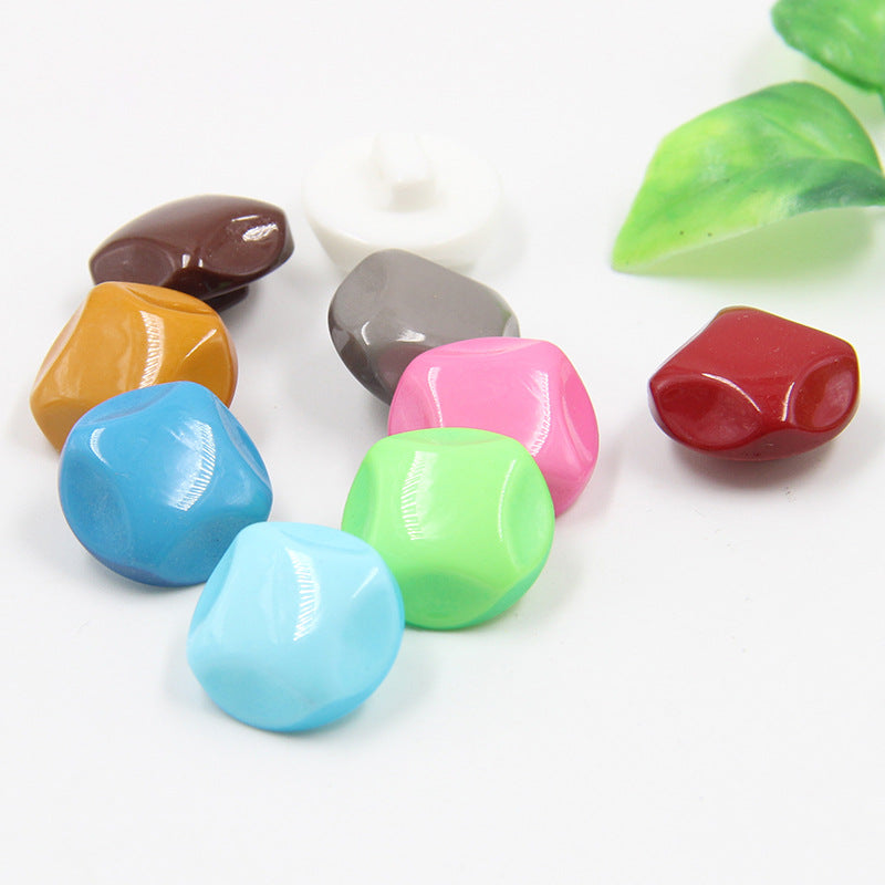 18-30mm 20 Colorful Round Resin Shank Buttons 100 Pack - Lots of Buttons