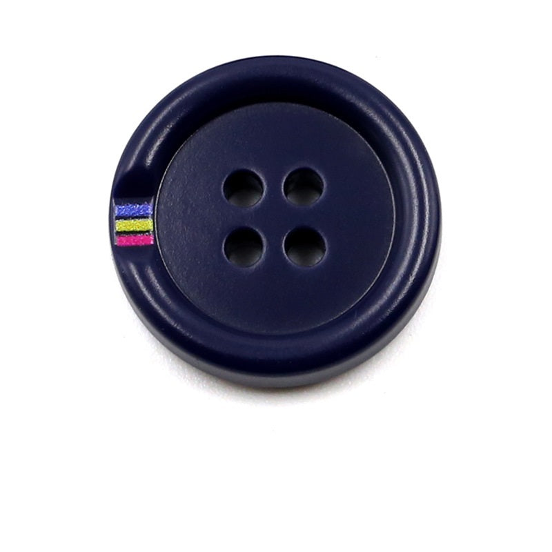 15-25mm Resin Color-Printed Four-Hole Round Buttons 40 Pack - Lots of Buttons