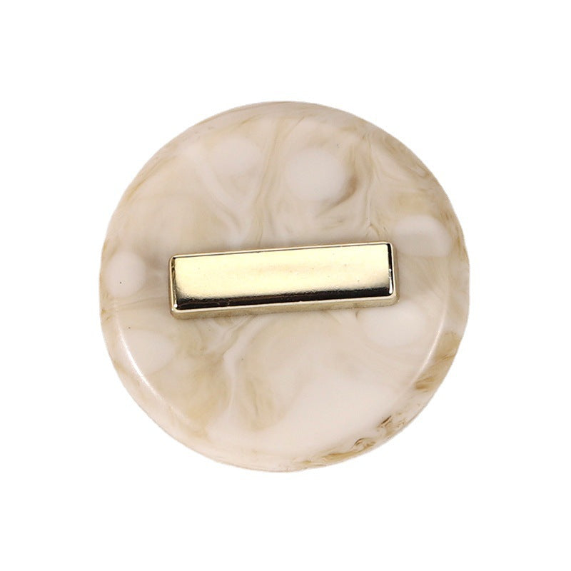 Beige Brown Electroplated Plastic Resin Round Combination Buttons 20pcs - Lots of Buttons