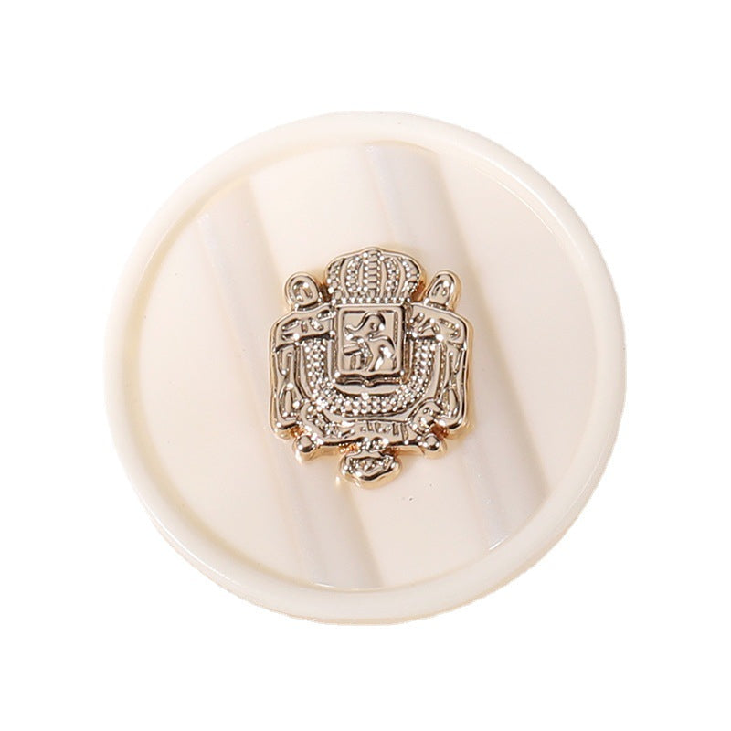 18-25mm Round Resin Metal Crown Buttons 12pcs - Lots of Buttons