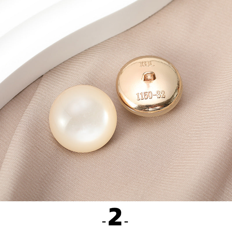 7-Color Pearlescent Resin Cat's Eye Buttons with Metal Base 35 Pack - Lots of Buttons
