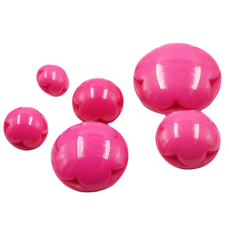12 Candy-Colored Children's Flower Resin Buttons 60 Pack - Lots of Buttons