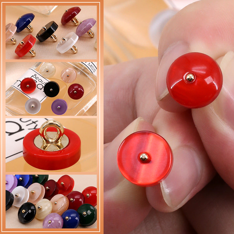 11.5mm Round Resin Buttons with Metal Shank 90 Pack(16 Styles) - Lots of Buttons