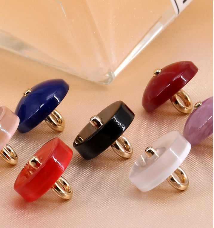 11.5mm Round Resin Buttons with Metal Shank 90 Pack(16 Styles) - Lots of Buttons