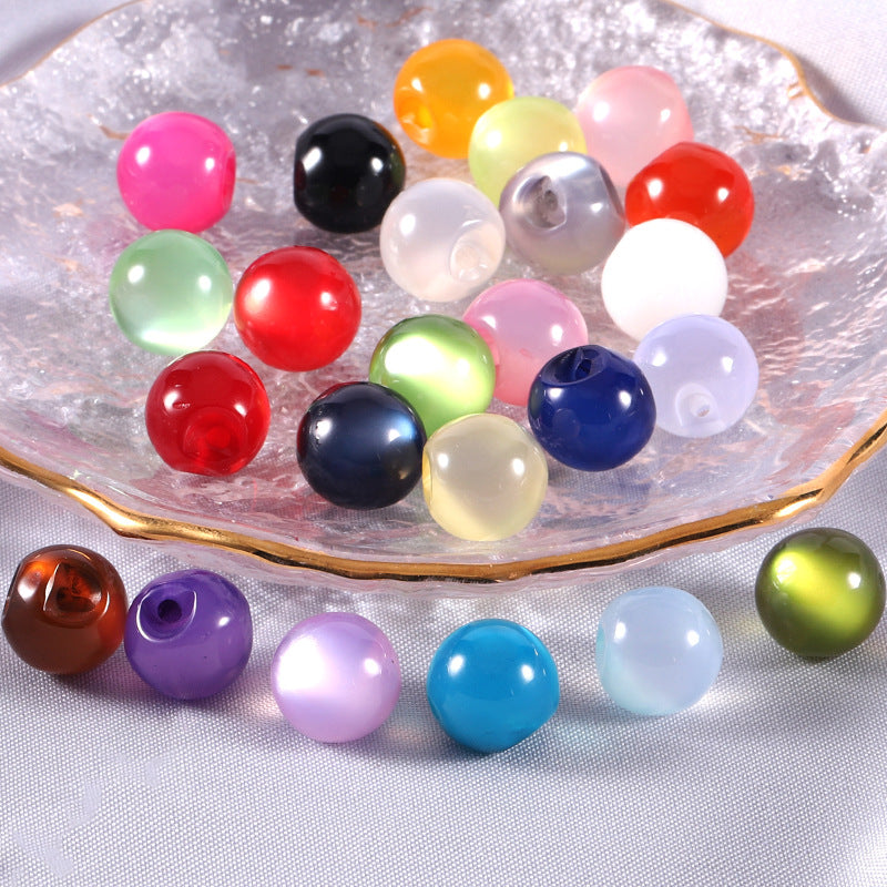 250pcs Colorful Resin Round Chinese Cheongsam Pearl Buttons - Lots of Buttons