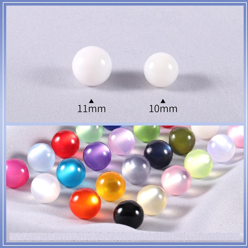 250pcs Colorful Resin Round Chinese Cheongsam Pearl Buttons - Lots of Buttons