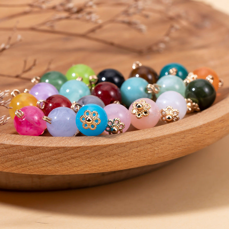 10mm 21-Color Acrylic Bead Chinese Cheongsam Buttons 63 Pack - Lots of Buttons