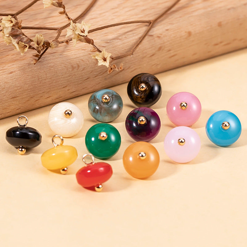 Chinese Resin Oblong Bead Button for Cheongsam Hanfu 60 Pack - Lots of Buttons