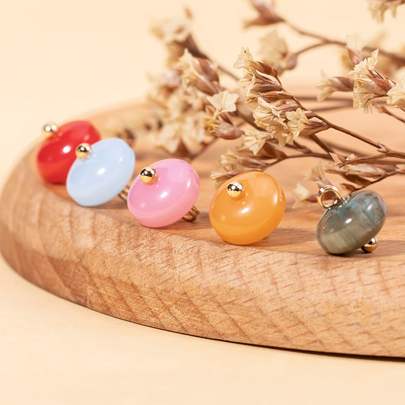 Chinese Resin Oblong Bead Button for Cheongsam Hanfu 60 Pack - Lots of Buttons