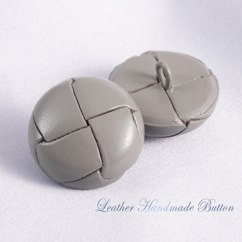 15-28mm Vintage Hand-Woven Genuine Leather Sweater Buttons 5pcs