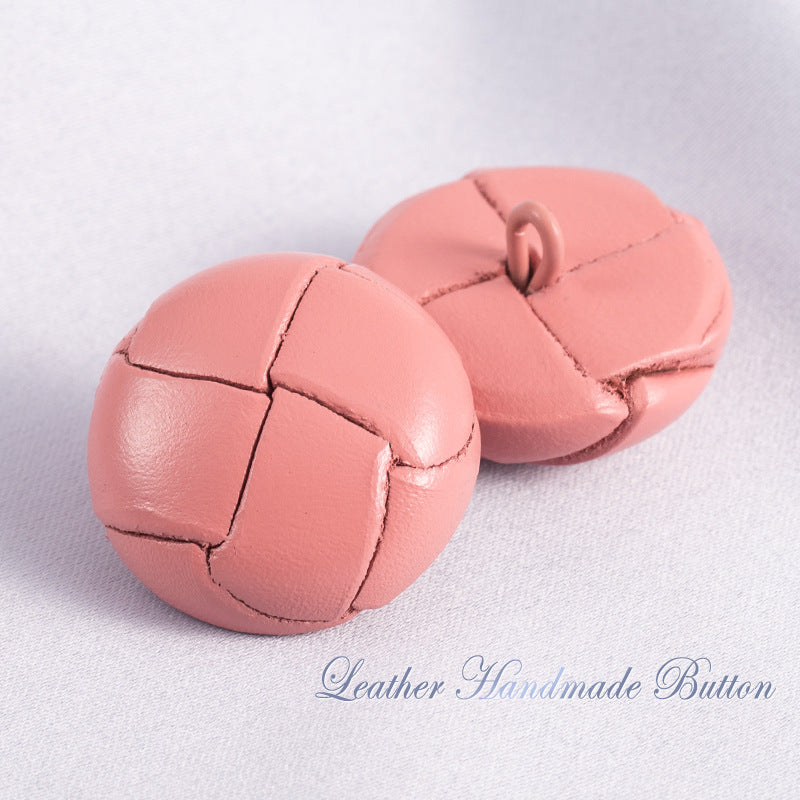 15-28mm Vintage Hand-Woven Genuine Leather Sweater Buttons 5pcs