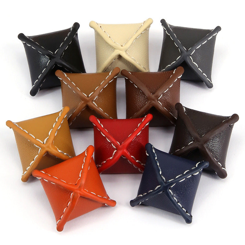 Rhombus Genuine Leather Buttons for Women's Cashmere Coats 10 Pack - Lots of Buttons