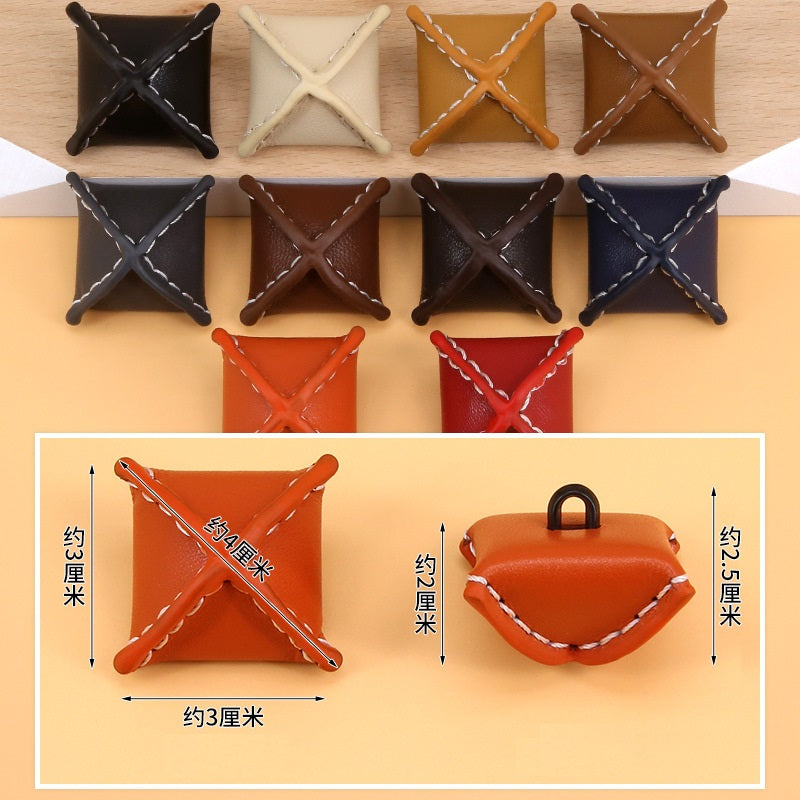 Rhombus Genuine Leather Buttons for Women's Cashmere Coats 10 Pack - Lots of Buttons