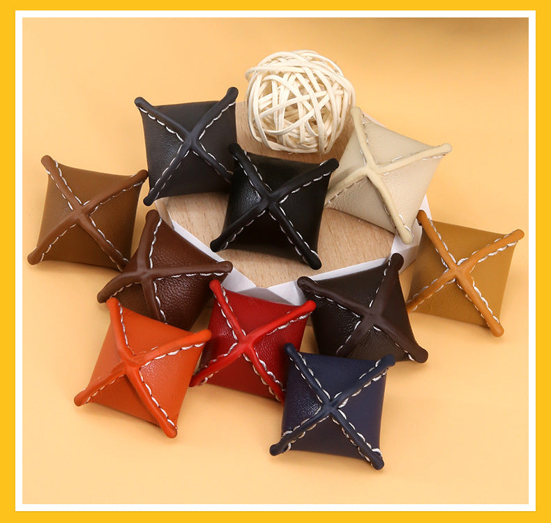 Rhombus Genuine Leather Buttons for Women's Cashmere Coats 10 Pack - Lots of Buttons