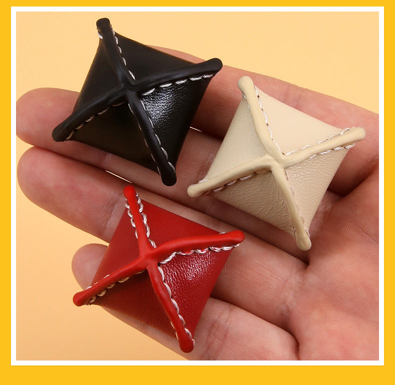 Rhombus Genuine Leather Buttons for Women's Cashmere Coats 10 Pack - Lots of Buttons