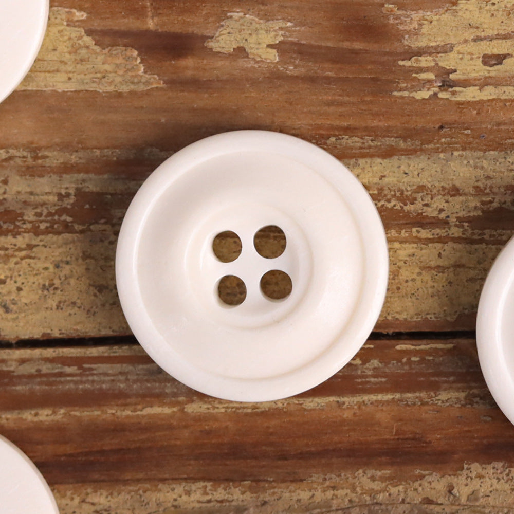 Retro Distressed Bovine Bone Buttons for Men's Jackets Shirts 48 Pack (4 Sizes) - Lots of Buttons